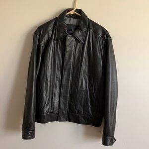 London Fog Black Leather Jacket